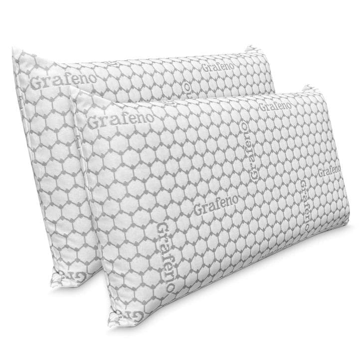 Somnia Descanso Pack 2 Almohadas Visco Carbono - Viscoelástica Premium - Antiestrés - Alta Calidad