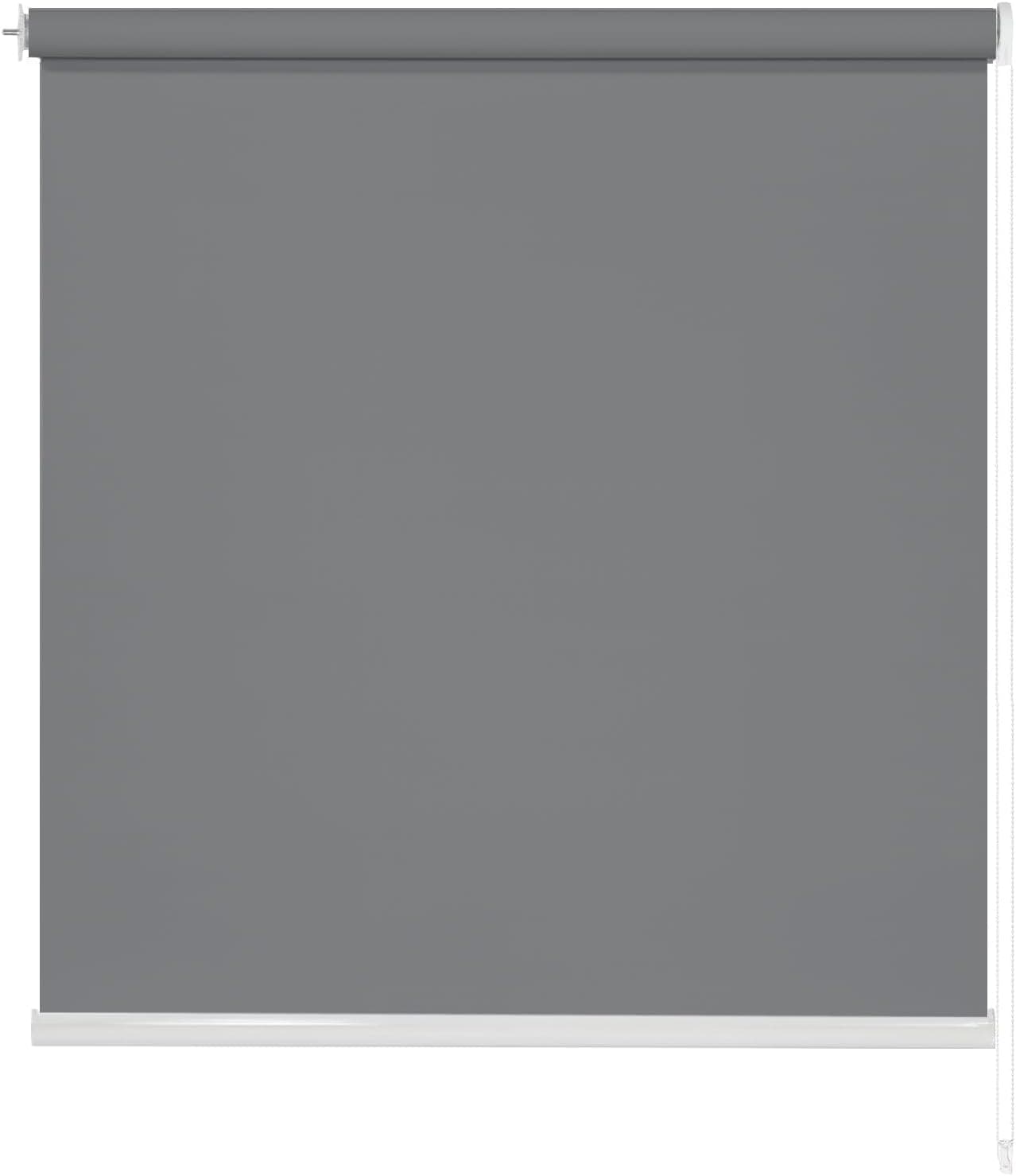 Estor Opaco Enrollable 60x120cm(Ancho x Largo) - Persiana Enrollable Blackout para Ventana, Puerta, Pared y Techo con Aislamiento Térmico, Incluye Accesorios de Montaje(Gris Oscuro)