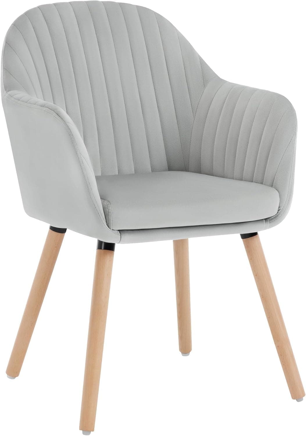WOLTU Silla de Comedo,Terciopelo,Gris Claro
