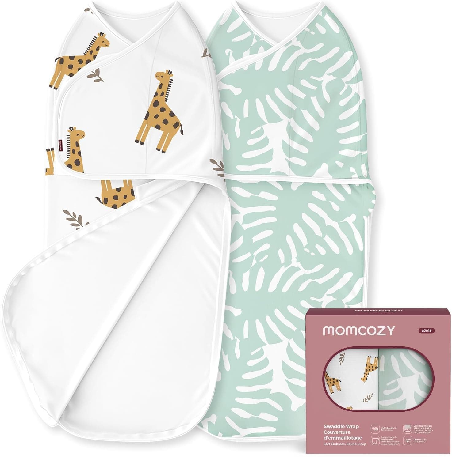 momcozy Saco para bebé de 0 a 3 Meses, Cierre silencioso, para Padres recién Nacidos, Reduce el Reflejo de Miedo, indispensable para recién Nacidos de 0 a 3 Meses, Paquete de 2