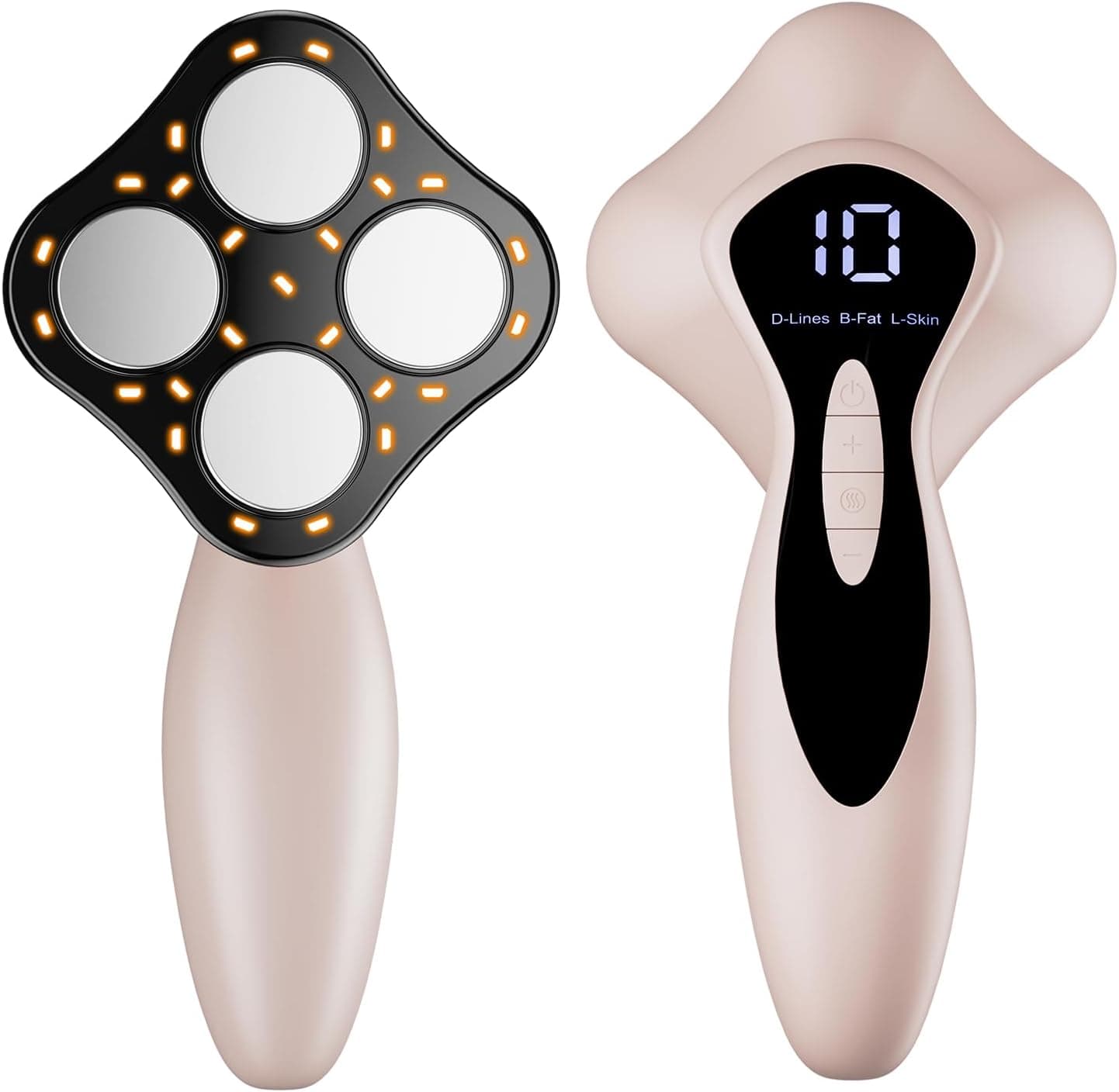 Masajeador Anticelulítico Profesional, 3 en 1 Masajeador Anticelulítico Eléctrico Unisex para Cintura, Vientre, Brazos, Glúteos y Piernas (Oro Rosa)