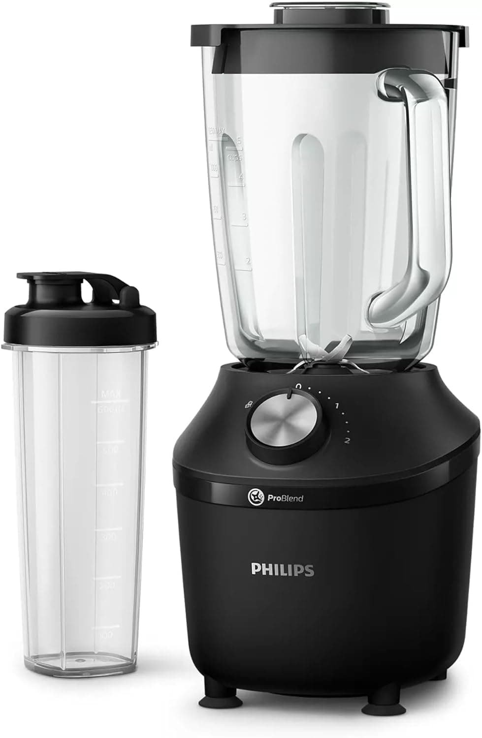 Philips 3000 Batidora de Vaso ProBlend Crush, 600W, 2L + Batidora personal