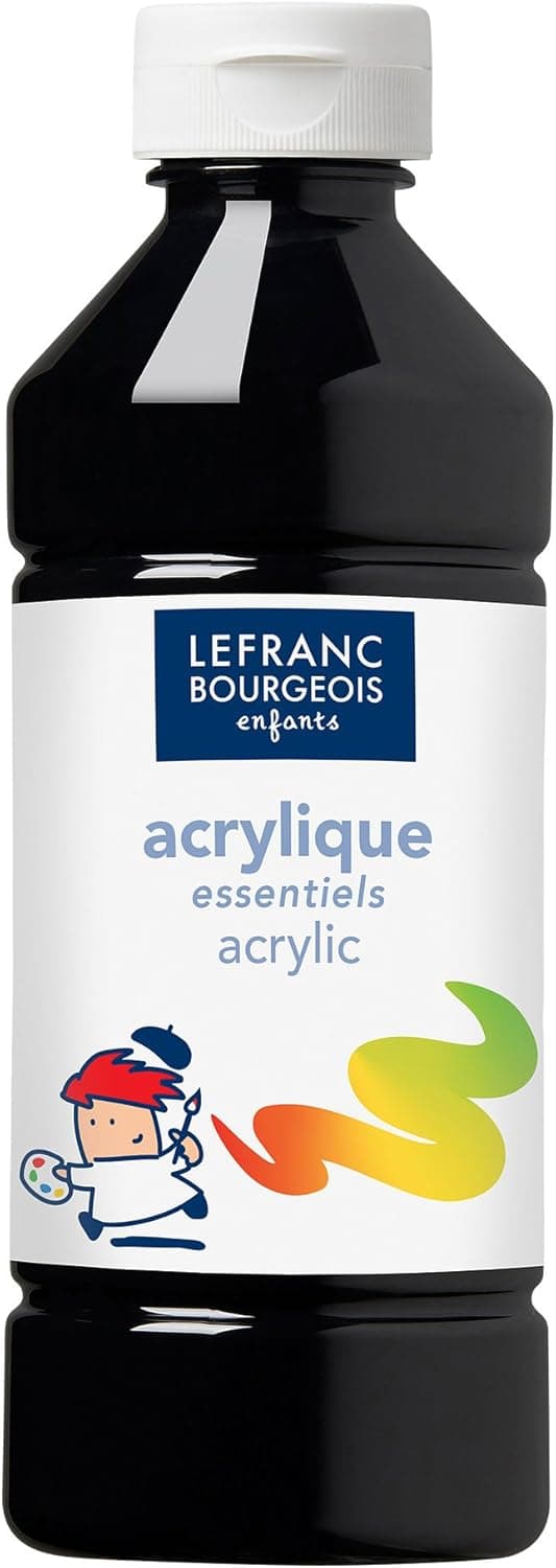 Lefranc & Bourgeois - Pintura acrílica líquida, 500 ml, color negro