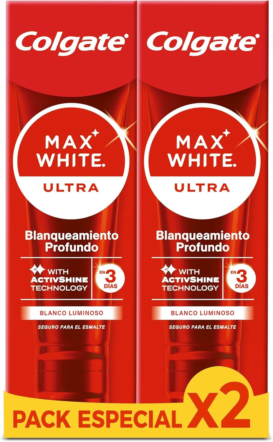 Colgate Max White Ultra Active Foam Pasta Dental 2x75ml