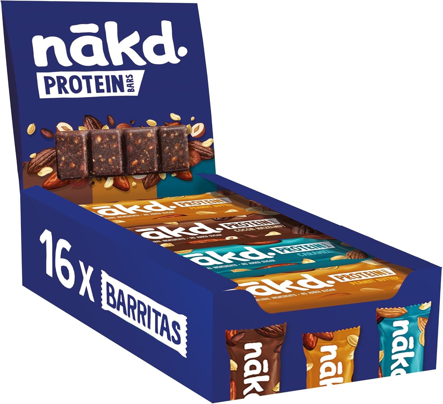 Nākd. Protein Pack Multisabores | Barritas Raw | 16 x 45g (720g)