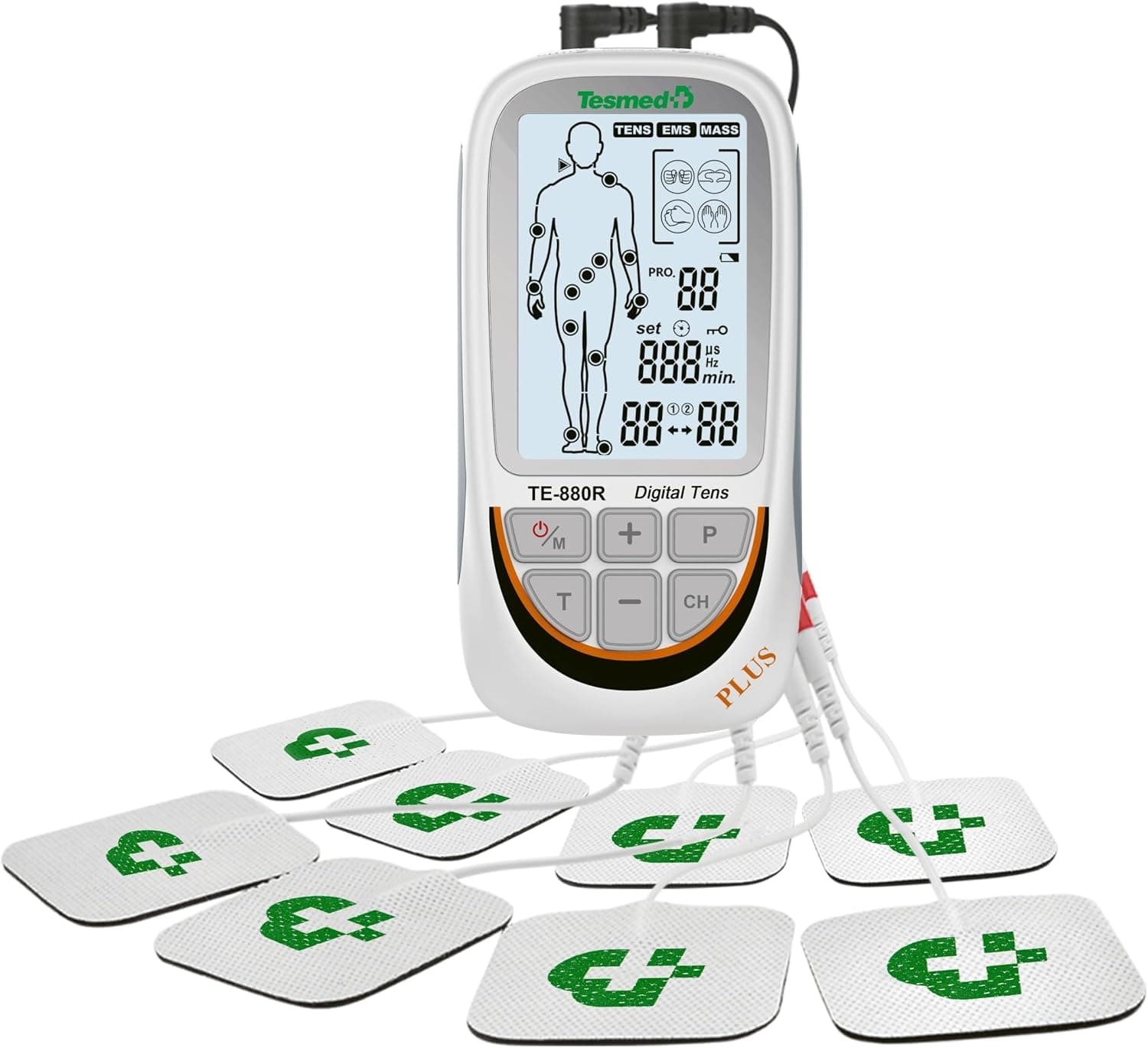 TESMED TE-880R Plus TENS, EMS y Masaje, Recargable
