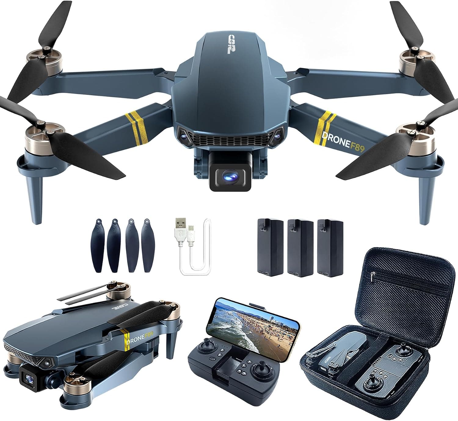 Dron con Cámara 4K HD, 84 Min de Vuelo (3 Baterías), Alcance de 800 m, Seguimiento Automático, Motor Brushless y Hover Automático – Ideal para Principiantes y Adultos