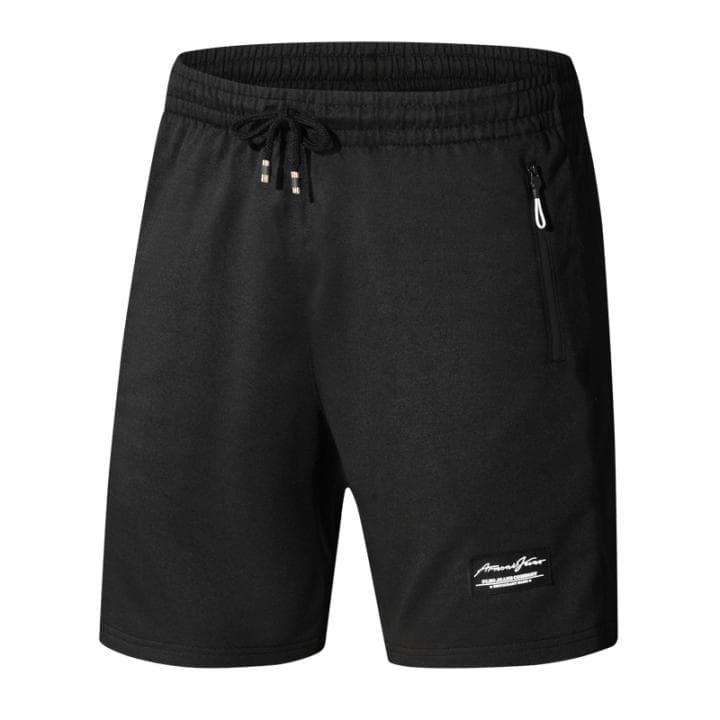 Pantalones Cortos Casuales de Algodón para Hombres Verano Nueva Moda con Bolsillos Laterales y Cierre de Cremallera para Correr al Aire Libre