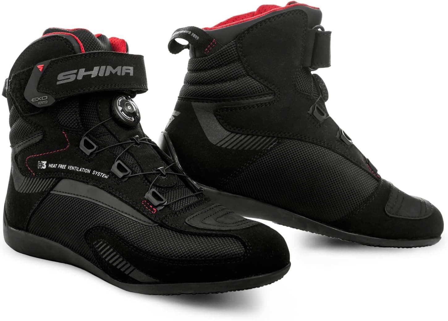 SHIMA EXO Botas Moto Mujer Cuero Ventilada ATOP Zapatillas Verano Calzado Motorista Baja Adventure (Femenino, Negro, 36)